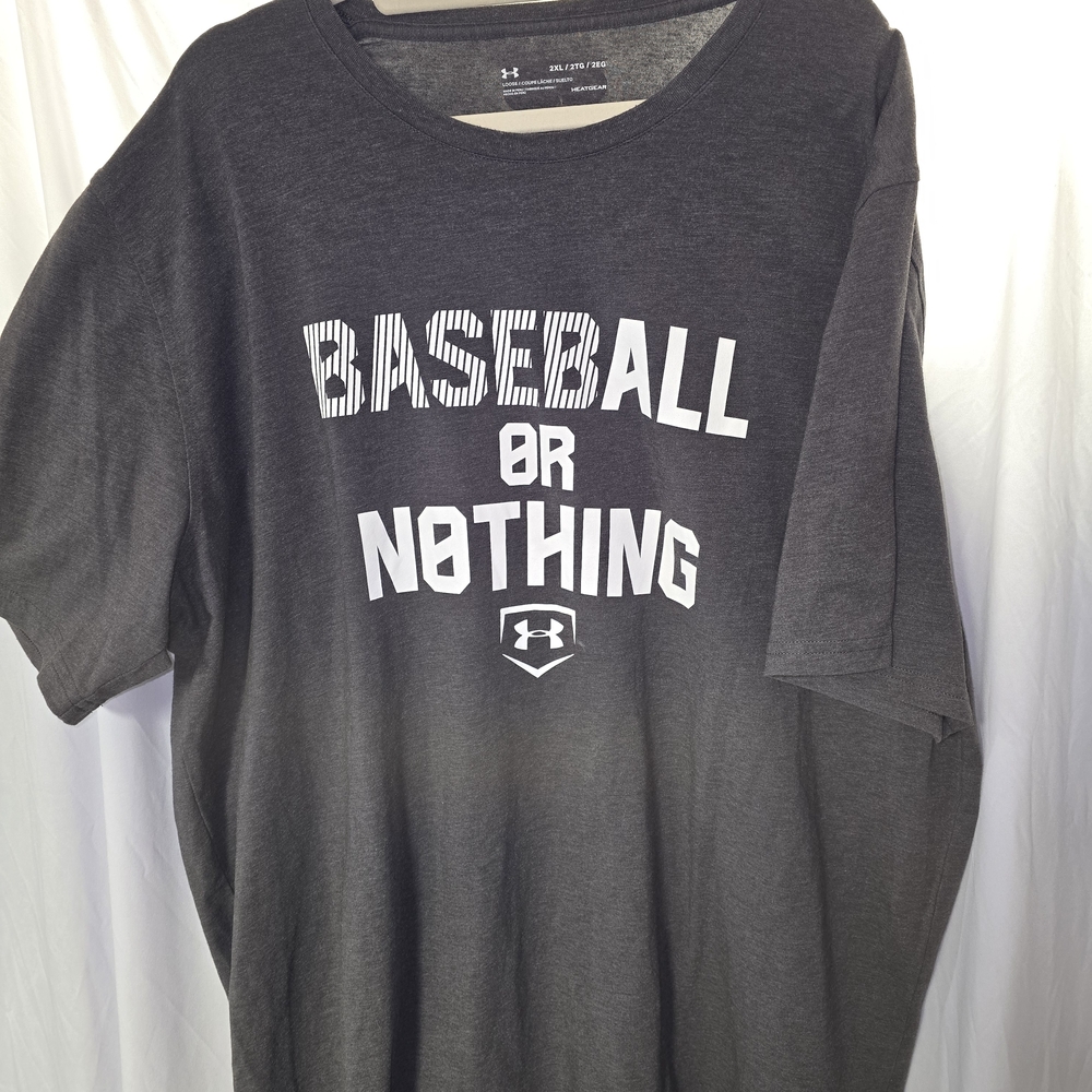 Under Armour Dark Gray Baseball Graphic T-Shirt Size 2X